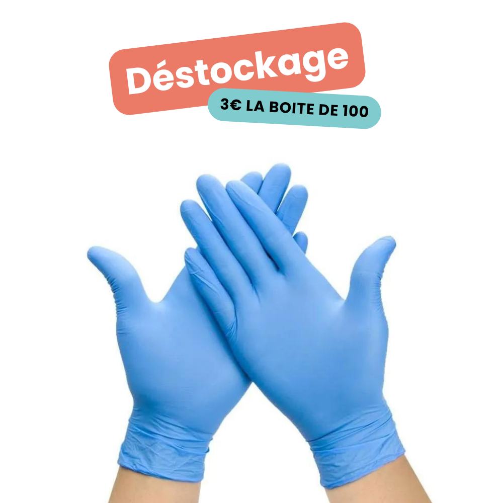 Gant d'examen nitrile bleu - Abena