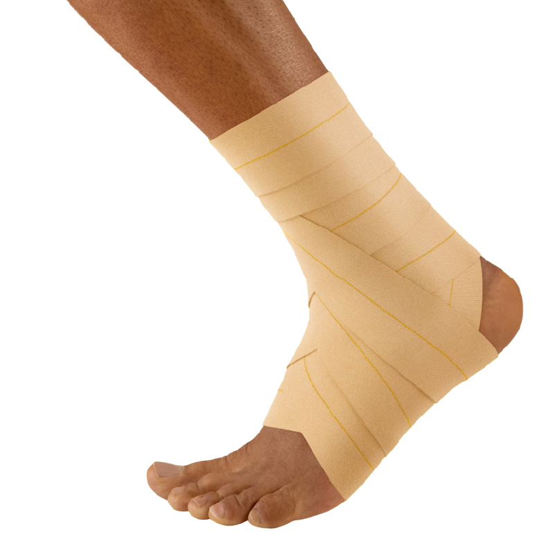 Tensoplast application sur la cheville et le pied