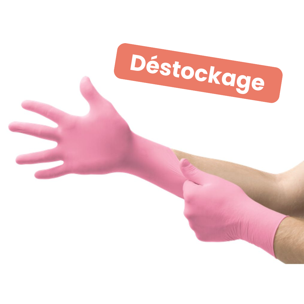 Gants d'examen nitrile rose Mercator Destockage