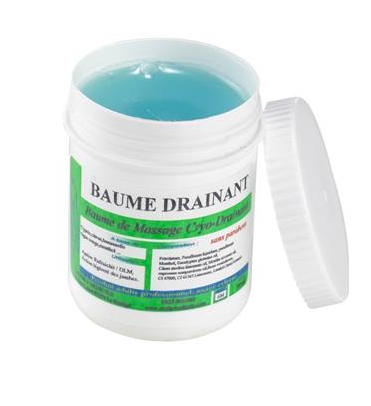 Baume de massage cryo drainant pour kinésithérapeute