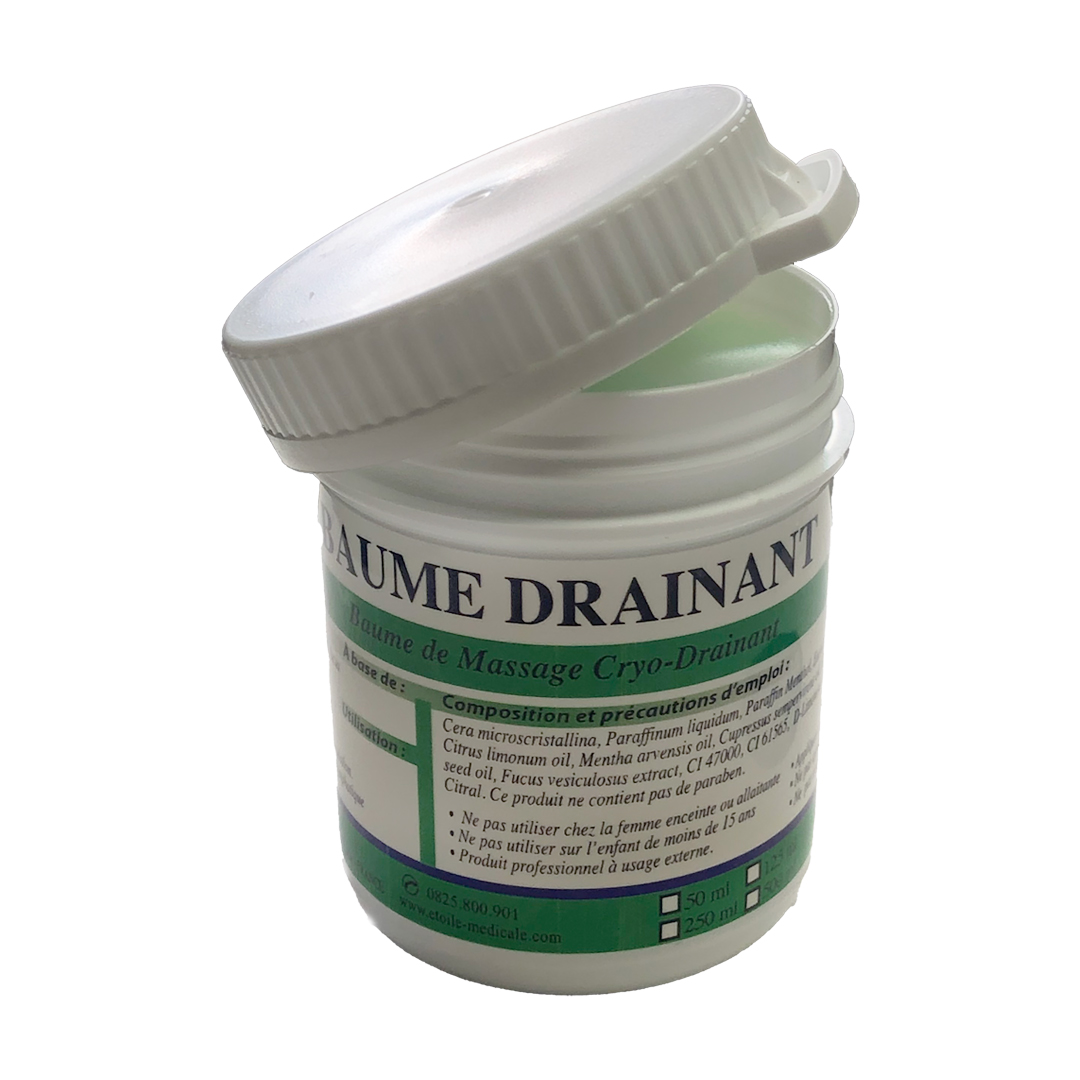 Baume de massage cryo drainant pour la kinésithérapie