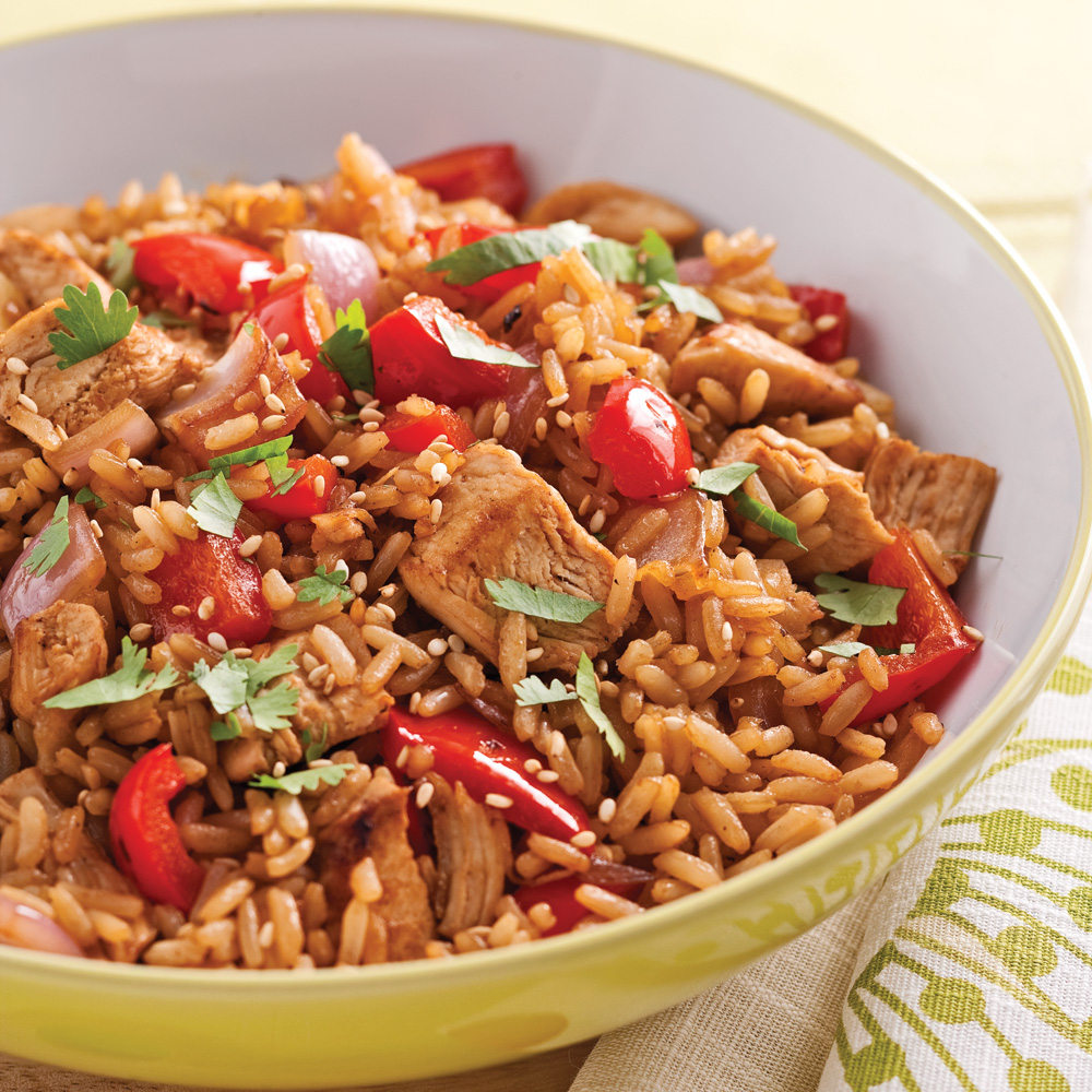 Riz poulet et légume adaptée pour les patients Colostomisés