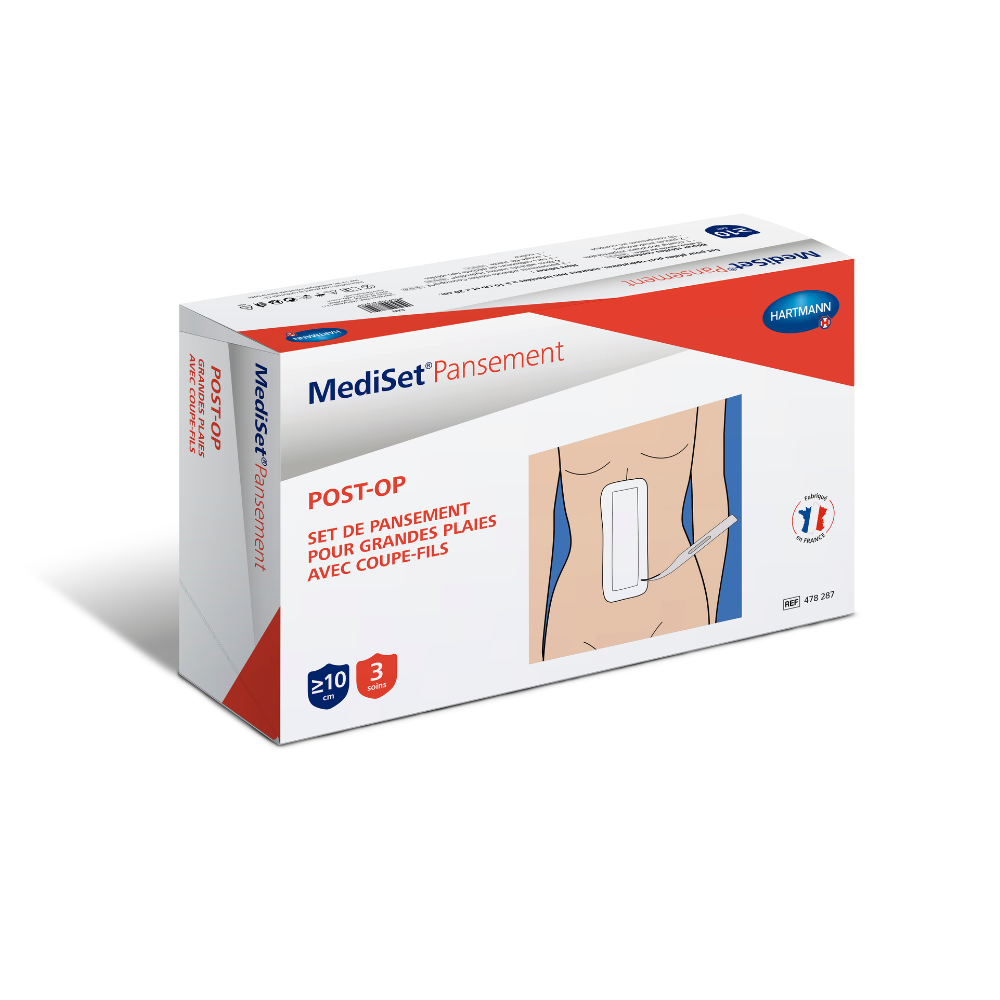 Mediset pansement post opératoire avec coupe fils pour grandes plaies