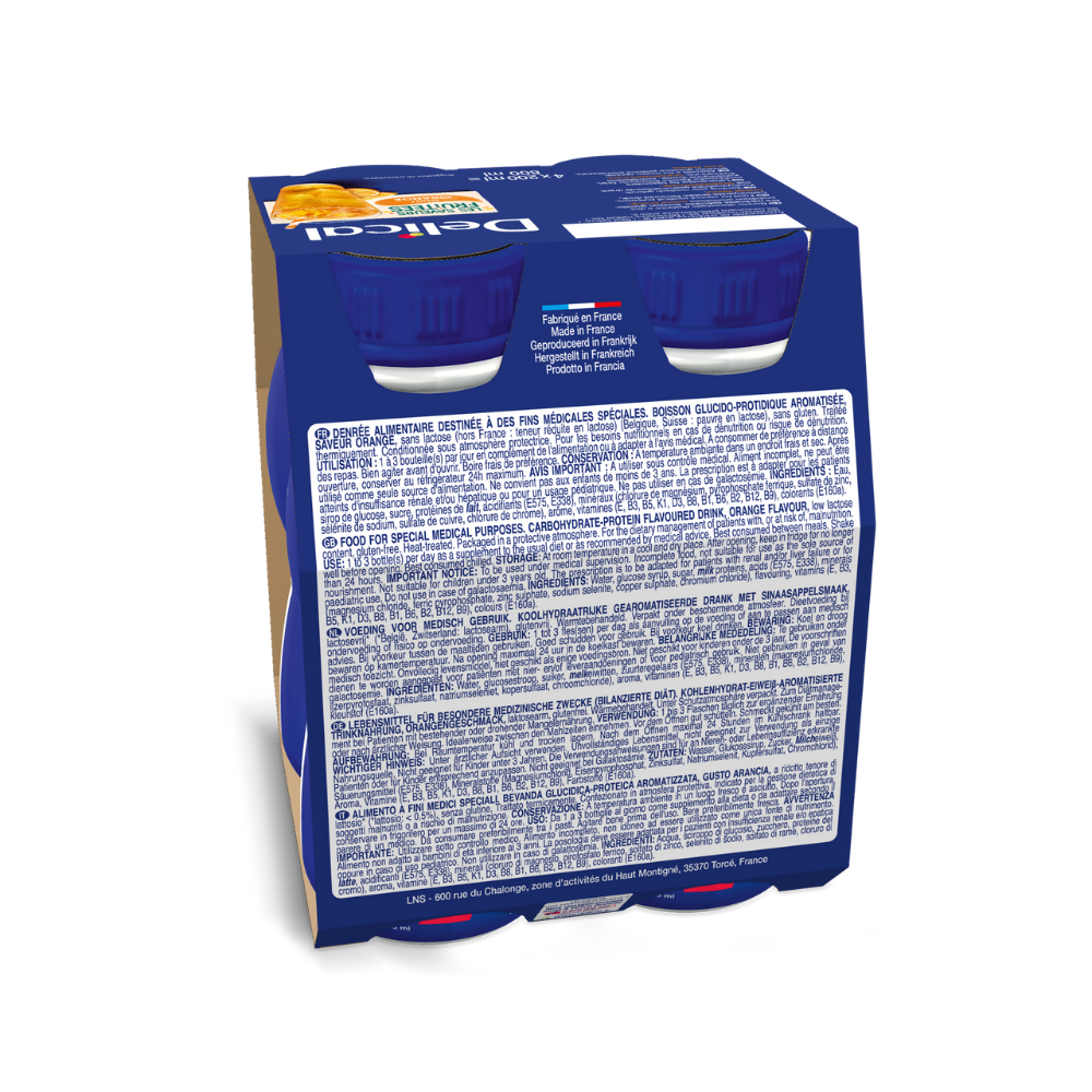 Boisson fruitée Délical saveur Orange Pack de 4