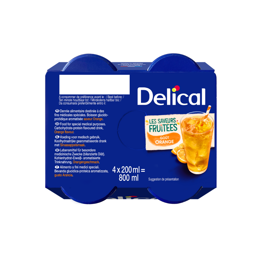 Boisson fruitée Délical saveur Orange Pack de 4