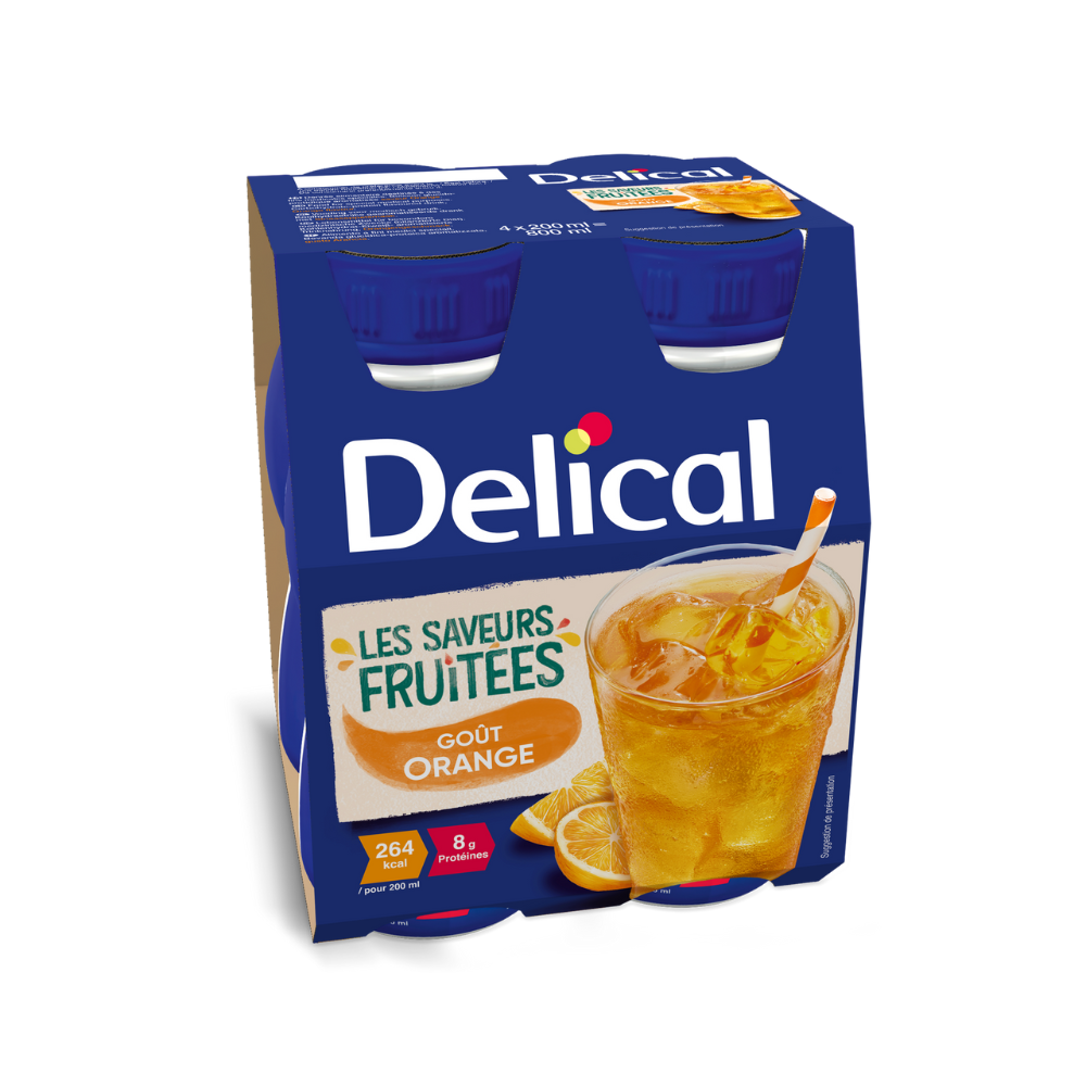 Boisson fruitée Délical saveur Orange Pack de 4