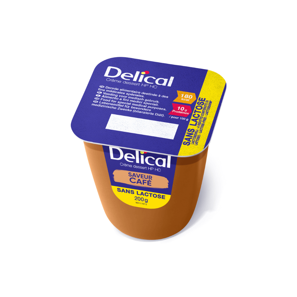 Creme dessert HP HC sans lactose Délical saveur café