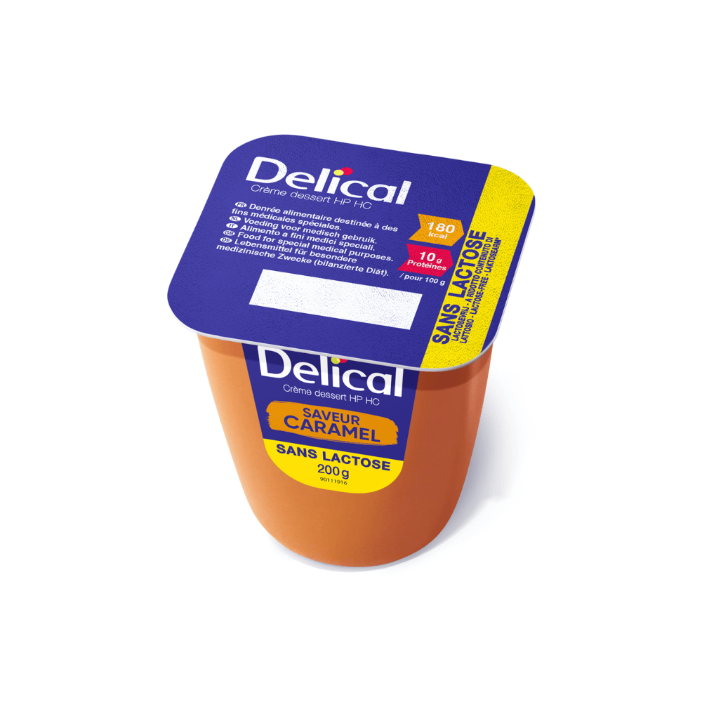 Creme dessert HP HC sans lactose Délical saveur caramel