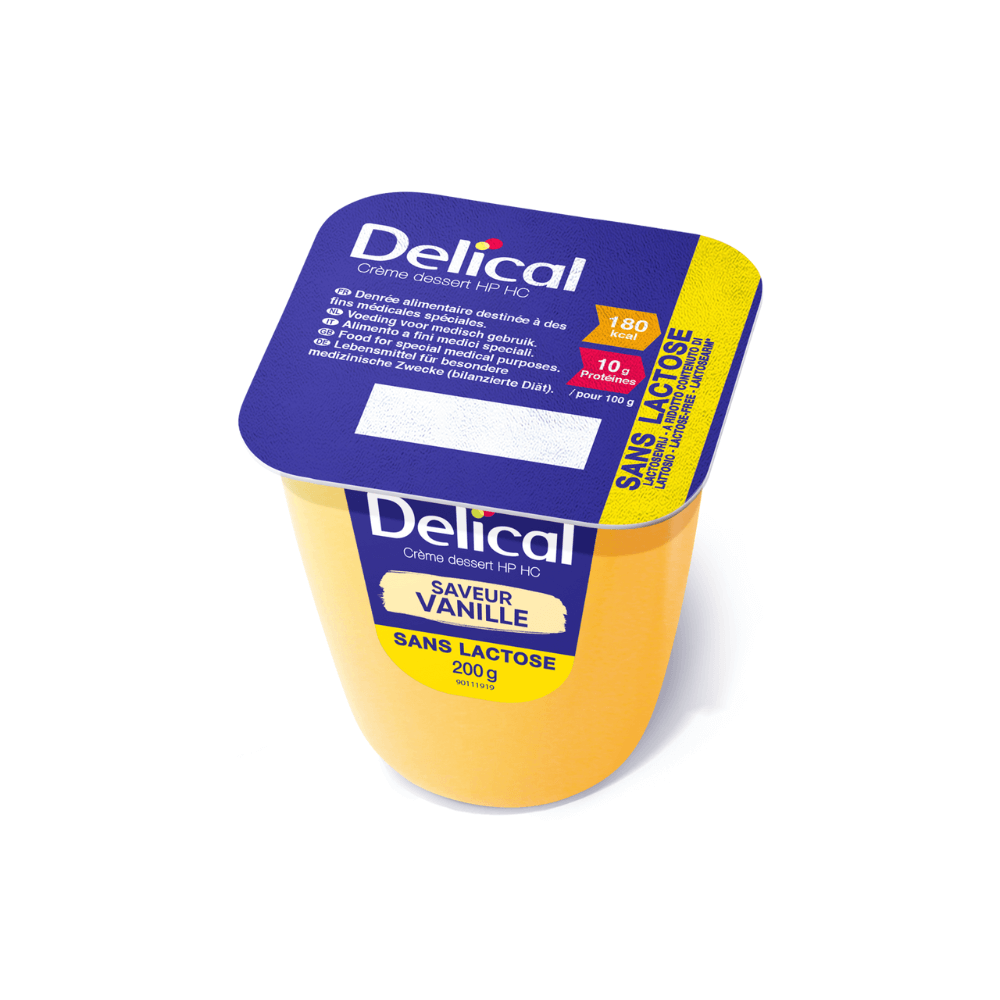 Creme dessert HP HC sans lactose Délical saveur vanille