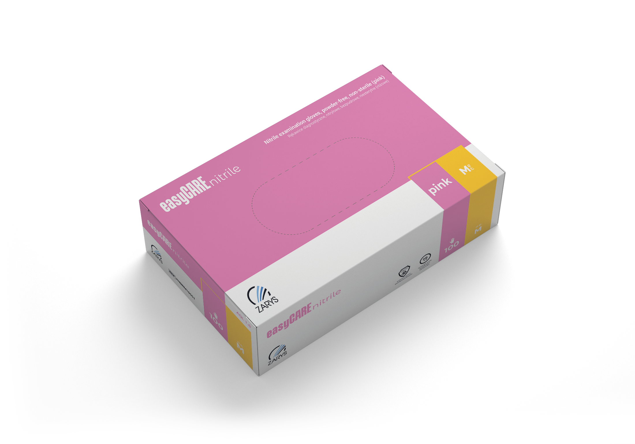 Boite de gants EasyCare Nitriles Roses